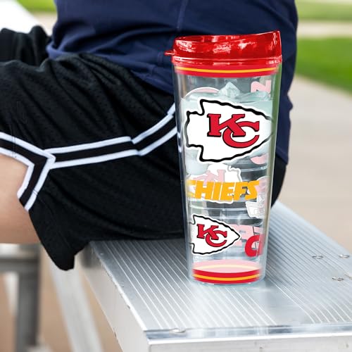 Image of Rico Industries NFL Football Kansas City Chiefs Double Wall 20oz Tritan Tumbler