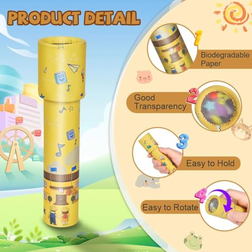 Image of RECLUSE 1 pcs Classic Kaleidoscopes Toy, Educational Toys for Party Fun Magic Science Toy,Kids Birthday Mini Kaleidoscope Kit for School Classroom Prizes, Stock Stuffers Bag Fillers (Random Color)