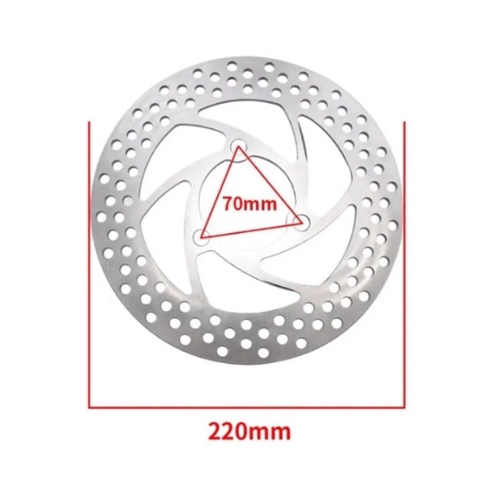 Dischi Freno Rotori Moto Disco Freno Da 220 Mm Per Moto, 3 Fori, Anteriore E Posteriore, Rotore Per Scooter, Sport, ATV, Pitbike, Accessori Di Ricambio