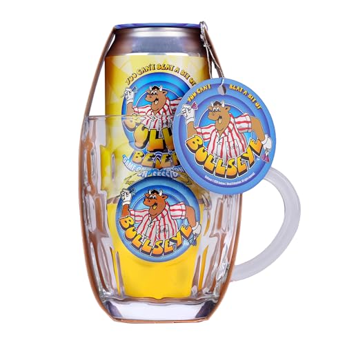 Bully Beer Game on Session Lager 330ml (3.4% ABV) with Bullseye Tankard Glass