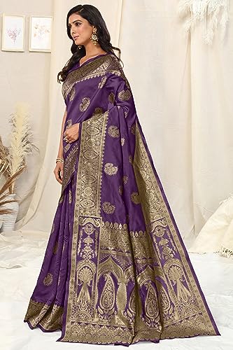 Image of MIRCHI FASHION Women Saree | Jacquard Banarasi Silk Woven Ethnic Motif Office Wear Sari
