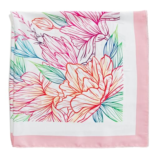 Image of Satin Silk Small Square Scarf for Women, Printed Soft and Comfy Neck Head Tie Scarf Bandana