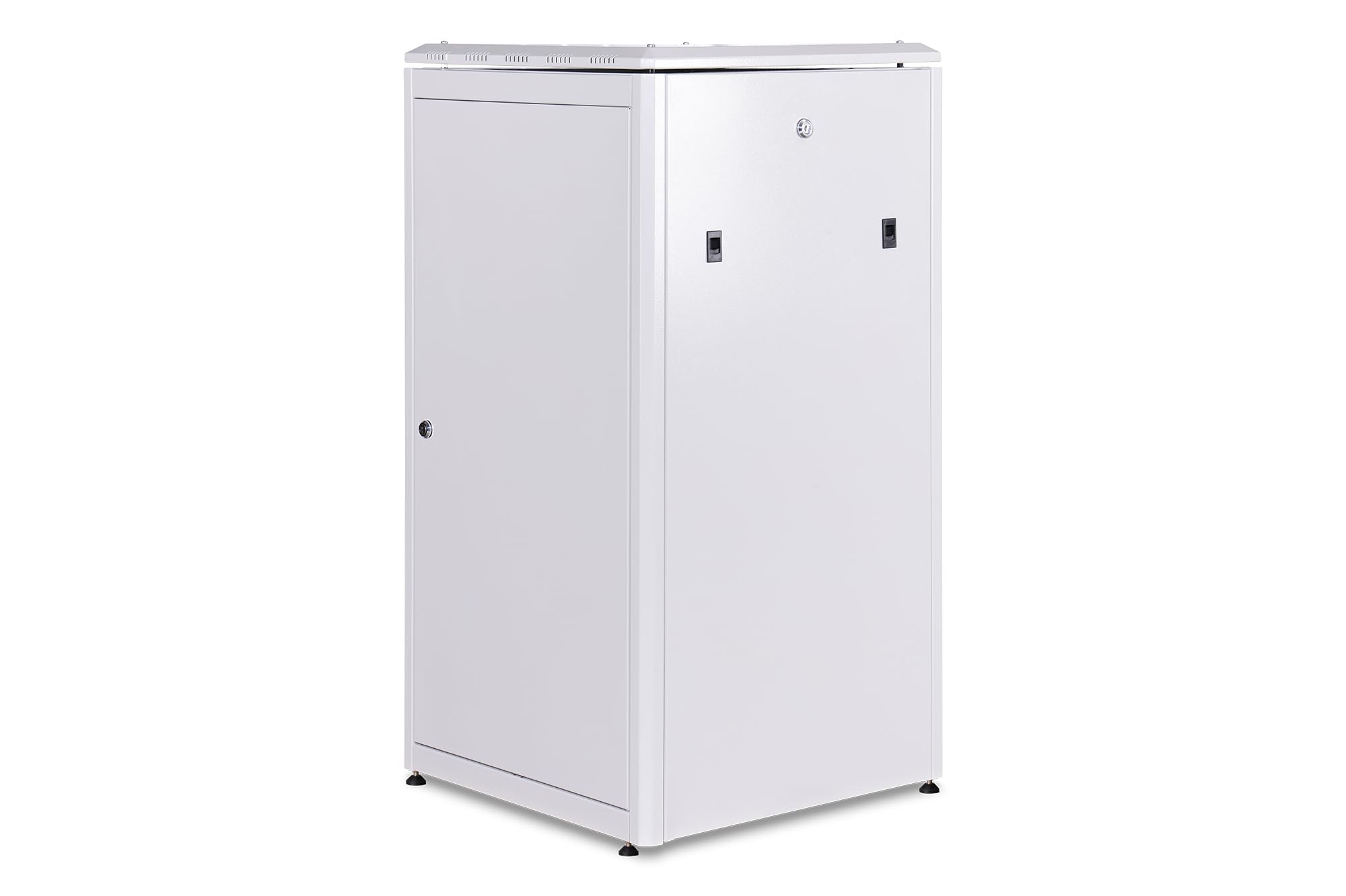 DIGITUS Armadio di rete – Rack da 19 pollici – 22U – 60x60 cm – Profondità utile 54,3 cm – Portata 1200 kg – Autoportante – Porta in vetro – Grado di protezione IP20 – Serie Unique – Grigio