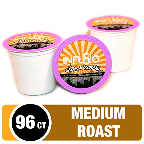 96 Count - City Roast Coffee, Single Serve Coffee Pods For Keurig K Cup® Brewers - Infusio Premium Roasted Coffee (City Roast, 96 Count Compatible With 2.0)… #TOP1
