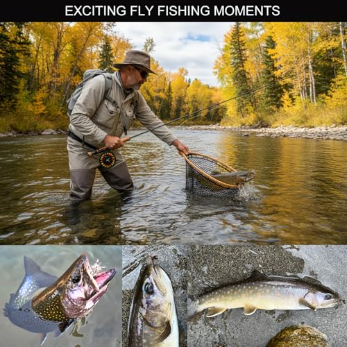 Image of Fly Fishing Flies Assortment Kit, 42 Pieces of Dry, Wet, Nymphs, Streamers, Wooly Buggers, Terrestrials, for Trout Bass Salmon Steelhead, with Silicone Fly Box, Fly Fishermen Gift