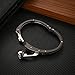 My Daily Styles Men s Stainless Steel Handcuff Bracelet Two-Tone Or Solid Color, Durable Cable Link, Adjustable Fit 8