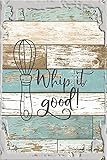 Whip it good! Funny baking baker whisk mixing chef sweets White Wall Art Decor Funny Gift
