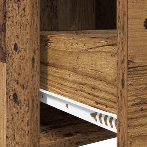 Aparador de madera vieja resistente de diseño moderno con amplio almacenamiento vertical 7