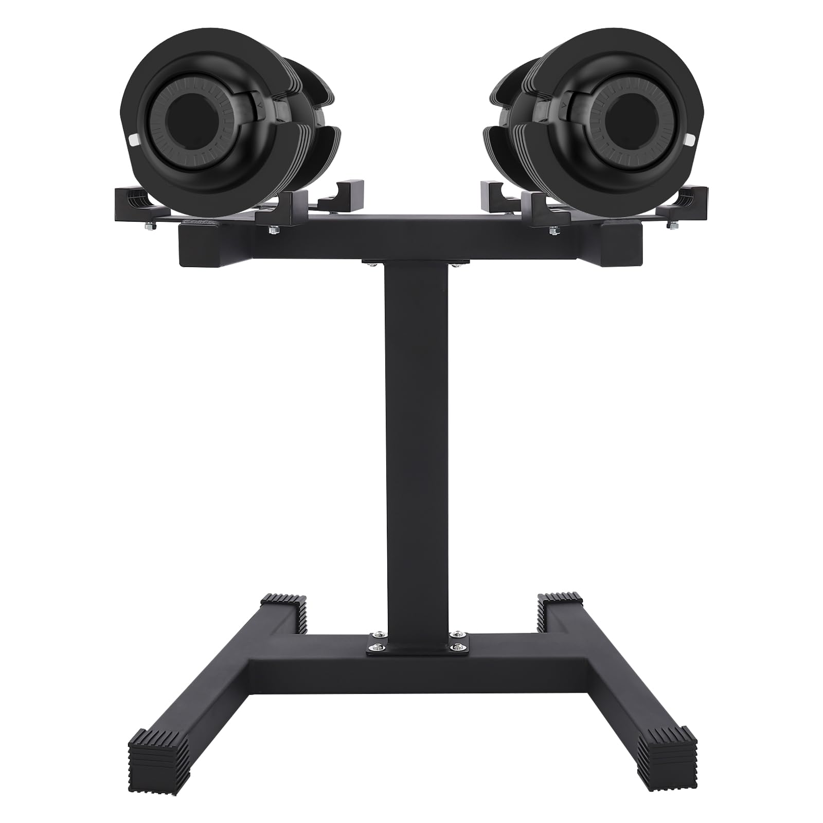 Adjustable Dumbbell Stand, Dumbbell Storage Rack, Barbell Plate Holder Weight Storage Rack, Heavy Duty Steel Metal Dumbbells Holder Weight Stand, Load 136kg, 65 * 54 * 67cm, Black, for Home Gym