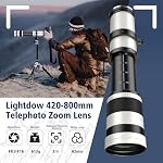 EF/EF-S 420-800mm F8.3 Lentille de zoom par téléphoto(MF) pour Canon EOS Rebelle T8i/T7i/T7/T6i/T5/T3i/T2i/XSi/SL3/SL2/T100/90D/80D/70D/50D/5D Marquer IV/6D II/7D II/1D X III II - DSLR Appareils photo Objectifs, Blanc
