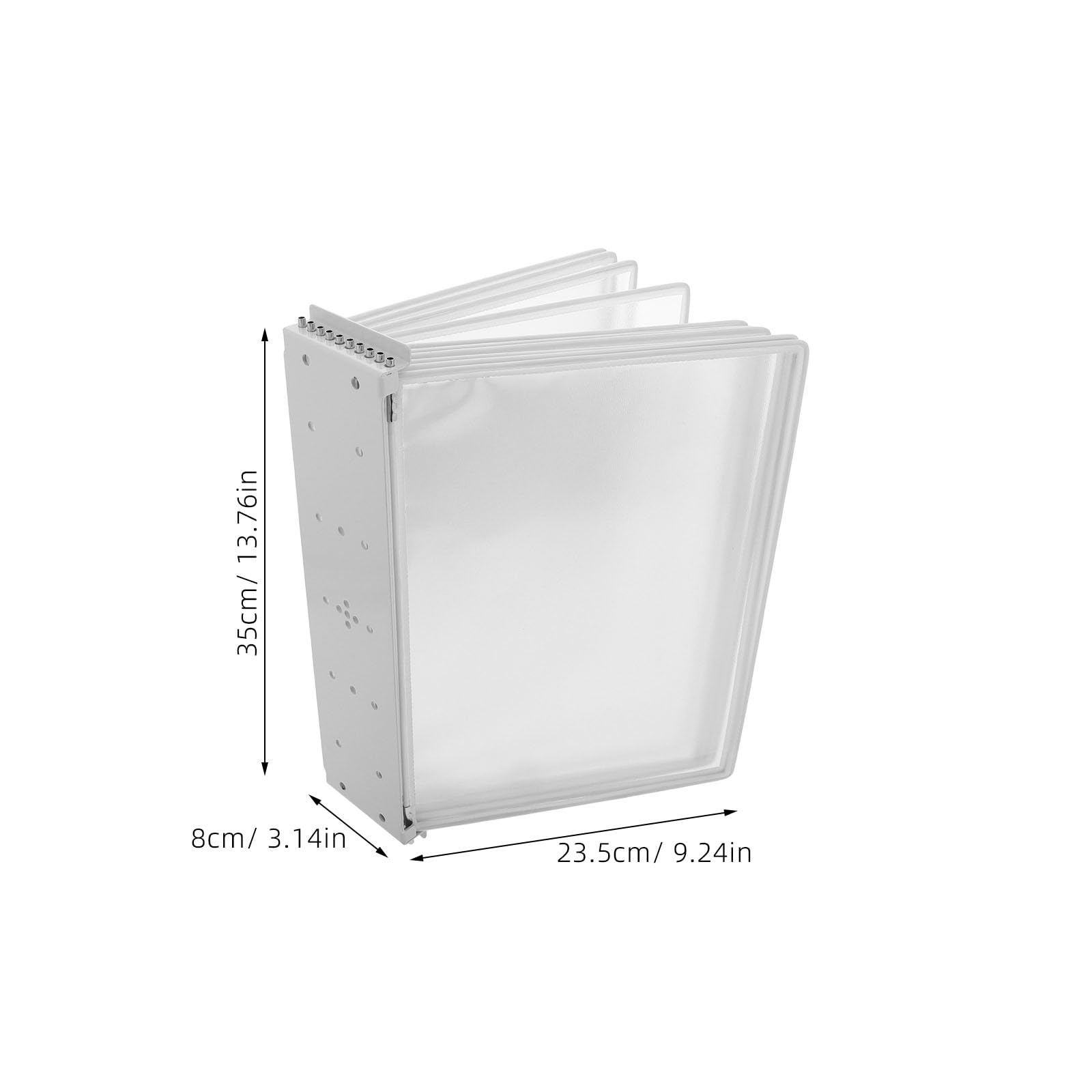 Wandmontierter A4-aktenhalter 10 Seiten Eisen Pvc Weiß