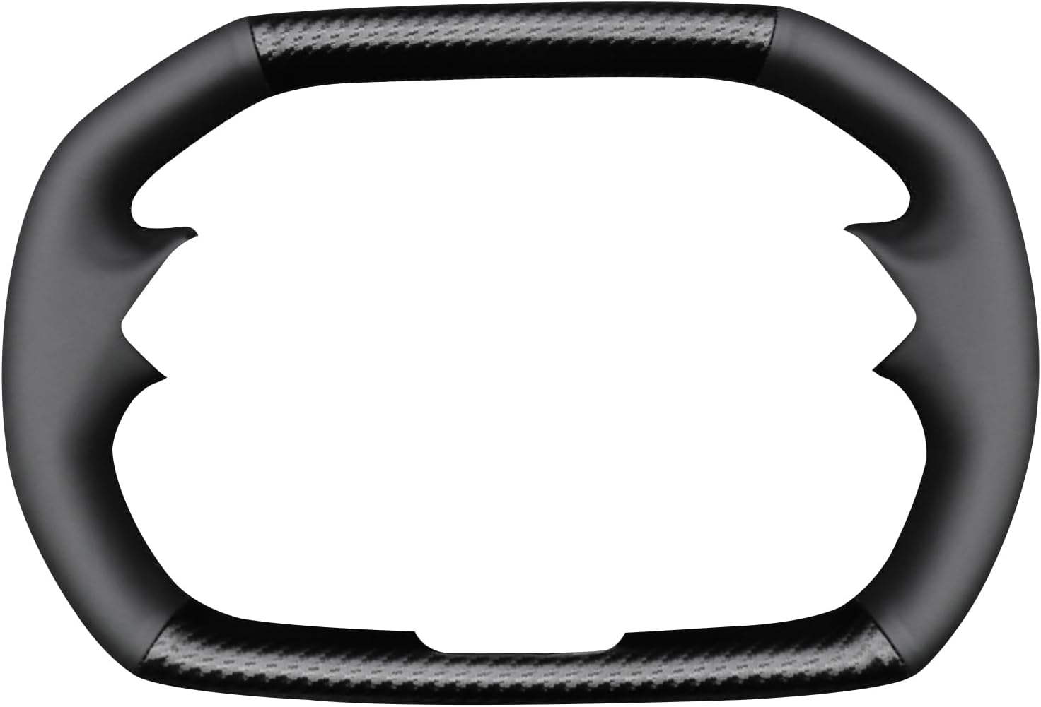 MEWANT Steering Wheel Cover Fit for Tesla Cybertruck 2023 2024 Accessories of Carbon Fiber & Microfiber Leather Steering Wheel Wrap