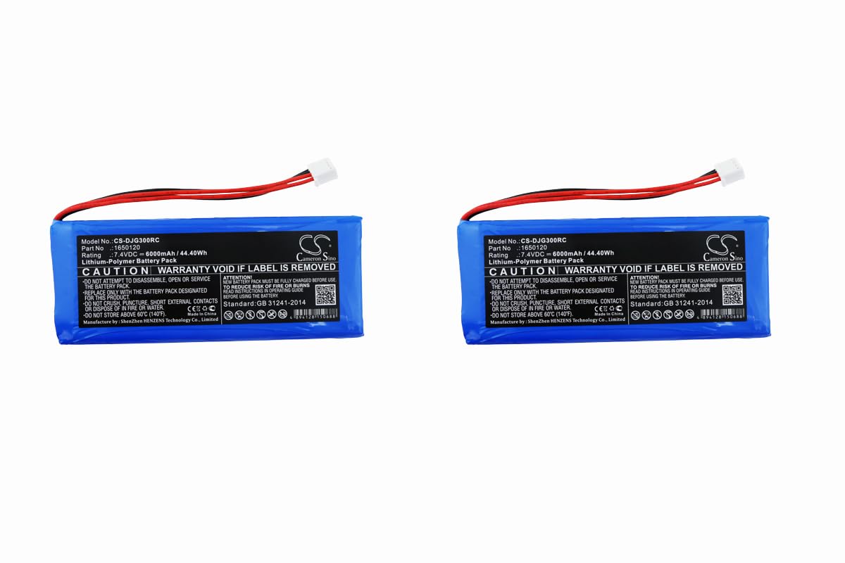 (2 Pack) XSP Battery for DJI Inspire 1 Controller Inspire 2 Controller Phantom 3 Controller Phantom 4 Controller PN 1650120 GL300F GL300C GL300E