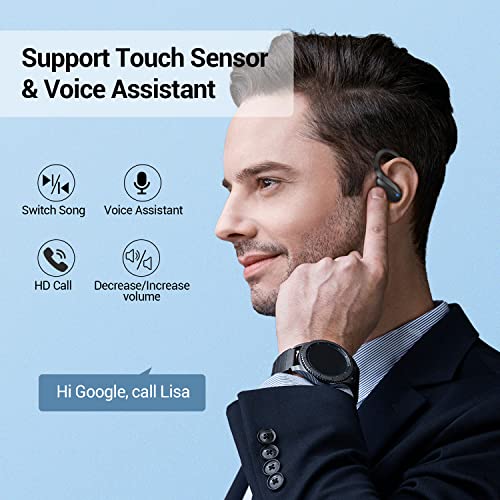 Image of EDYELL Overhook C5P True Wireless Bluetooth Earbuds /Earphones /in-Ear TWS Stereo Headphones with Advanced Bluetooth V5.1 IPX7 Waterproof Extra-Long Playtime, Built-in Mic with Deep Bass for Sports and Workout