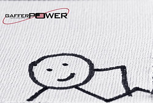 Gaffer Power Real Professional Premium Grade Gaffer Tape Made In The Usa - White 4 Inch X 30 Yards - Heavy Duty Gaffers Tape - Non-Reflective - Multipurpose - Better Than Duct Tape #TOP1