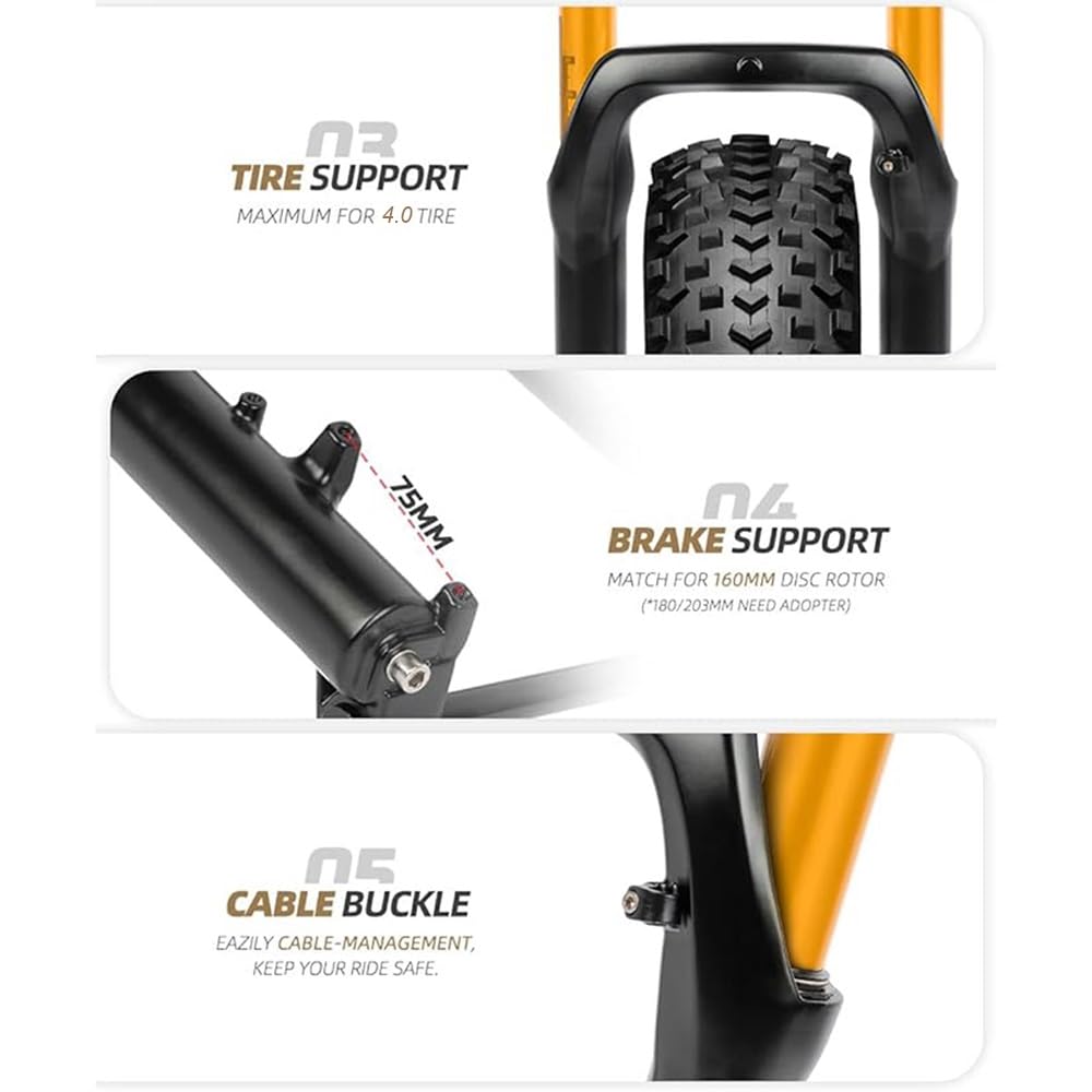 Amazon.co.jp: 26インチMTB自転車用エアフロントフォーク 1-1/8インチ