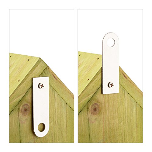 Relaxdays Schmetterlingshaus hängend, Insektenhotel für Garten, Balkon, Apollofalter, HxBxT: 25,5 x 18,5 x 12 cm, grün