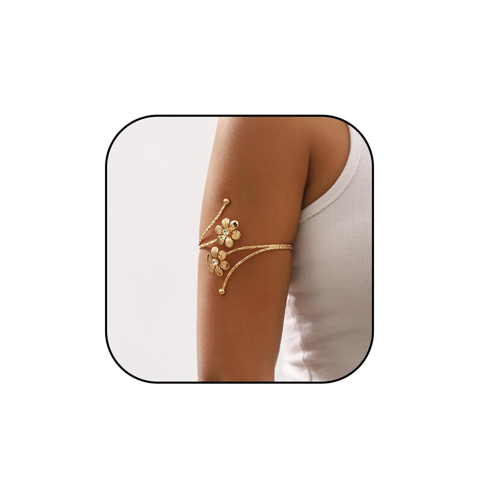 Hebterrka Hebterrka Armreif Gold Bracelet for Women Adjustable Floral Butterfly Bracelet Gold Bracelet for Women Hypoallergenic and Skin-friendly