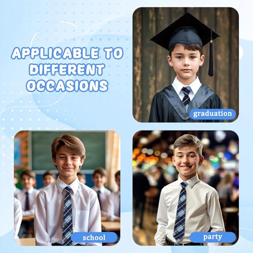 Boys Tie Pre Tied Ties for Boys Adjustable Boys Clip on Tie 8-12 Years4