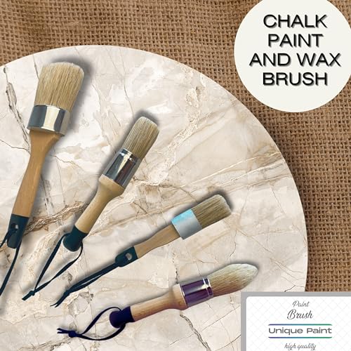 Unique Paint 0004 CHALK PAINT BRUSH BIG Chalk Wax Paint Brush 4Pcs thumb #5