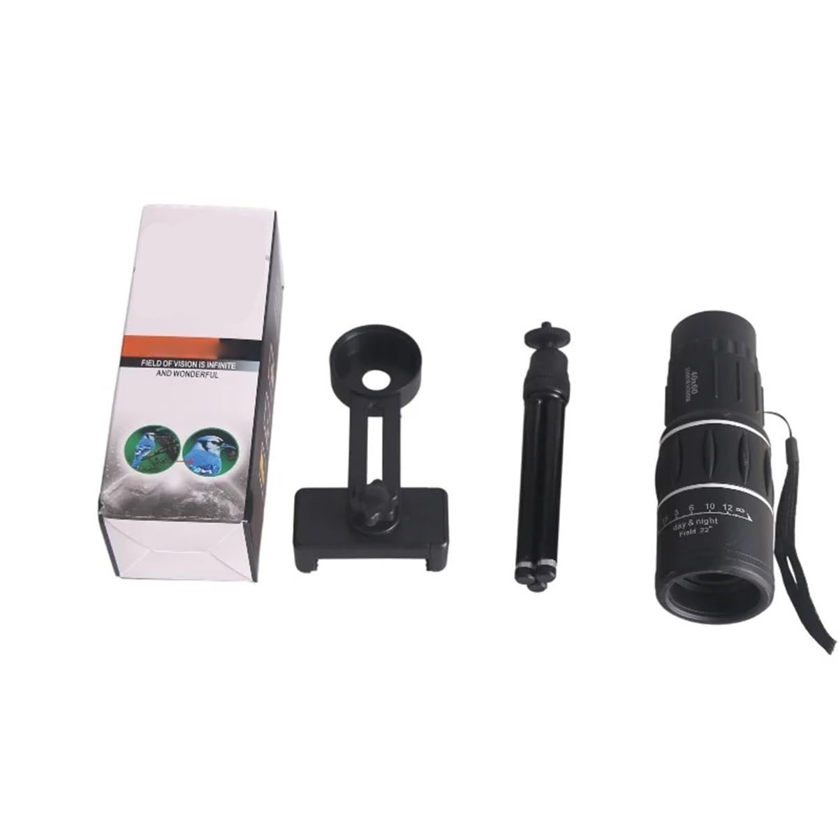Telescopio monocular 40X60 óptico con kit de accesorios de visualización C 5