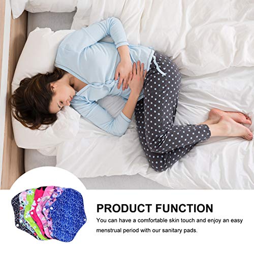 HEALLILY 8 Pcs Absorventes Higiênicos Laváveis ??Absorventes Higiênicos de Pano Reutilizáveis ??Pens