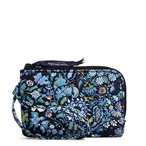Image of Vera Bradley Women's Cotton Double Zip ID Case Wallet With RFID Protection