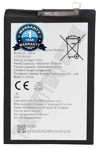 Image of THE BATTERY STORE Original BL-49FX Battery for Infinix Hot 8 (X650C / X650B /X650D) Battery with 1 Year Warranty**** (NN191)
