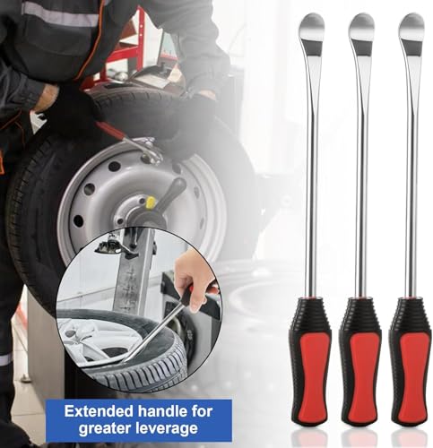 Image of 14.5 inch Tire Spoon Lever Iron Tool, Motorcycle Bike Professional Tire Changing Kit,with 3 Pcs Rim Protectors,Repair Tool Kit,39-Piece Tire Levers Set, Tire Changing Tool