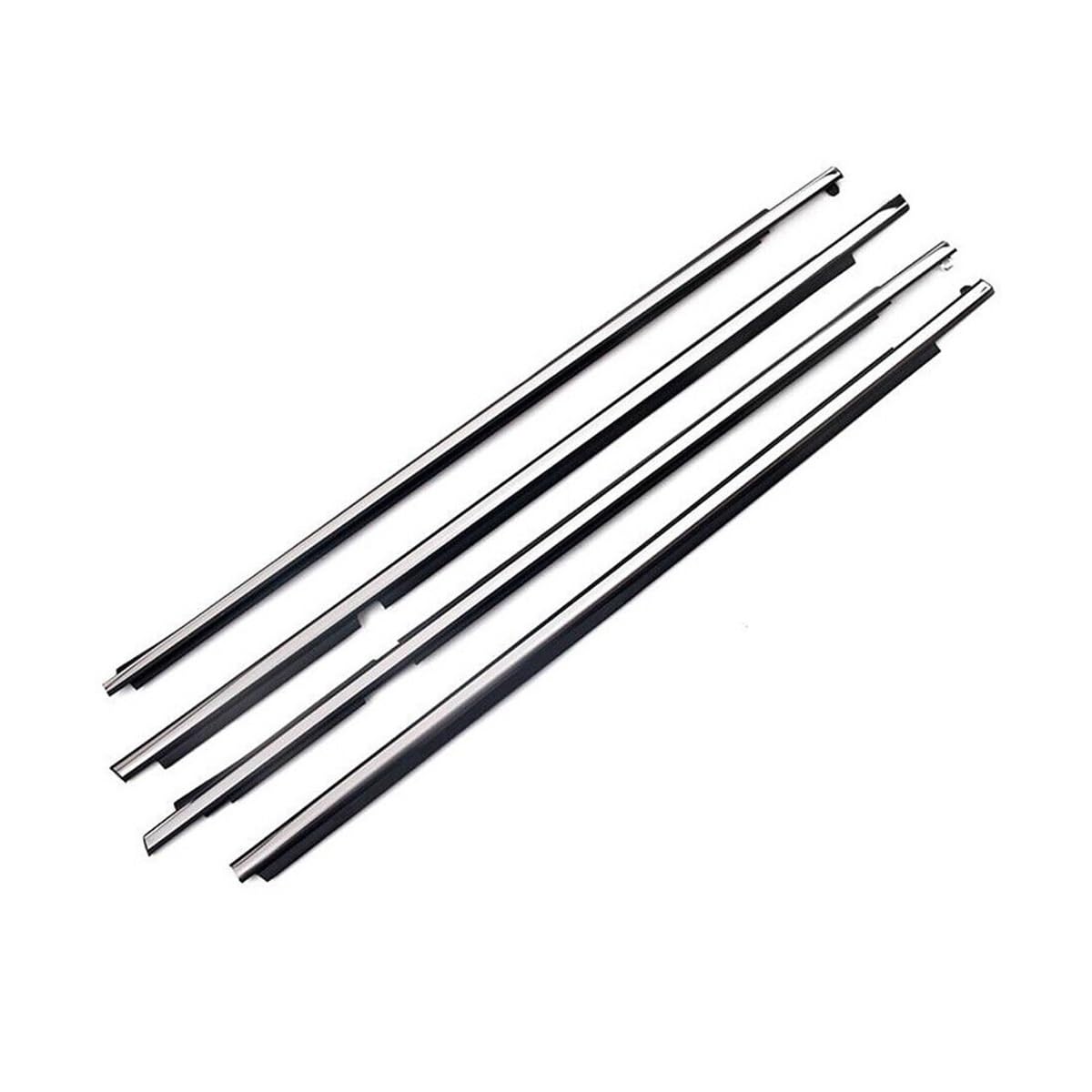 Syxlsjw Chrome Sealing Strip 4Pcs Outer Windows Rubber Weatherstrip Door Seal Belt Moulding Trim For Lexus For Lx470 1998-2007(Chrome)