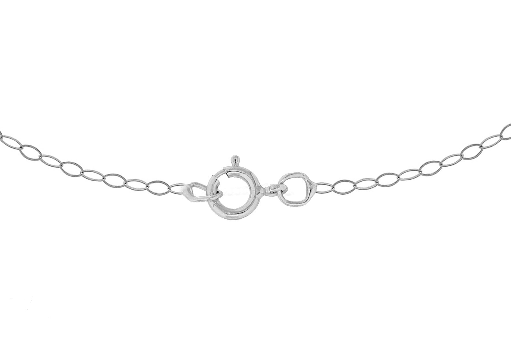 Carissima Collar de mujer con oro blanco de 9 quilates (375/1000), circonita, 46 cm
