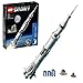 LEGO 92176 Ideas NASA Apollo Saturn V Weltraumrakete und Fahrzeuge, Raumschiff Bauset für Sammler, mit Displayständer