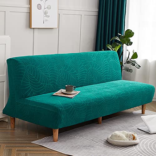 ソファーカバー 肘なし 2人掛け 3人掛け ソファーベットカバー ソファカバー ストレッチ ぴったり 伸縮 ズレない ソファー保護カバー 滑り止め 洗濯可能 四季適用 北欧風 ペット 犬 猫 傷 防止 簡単取付 (2人掛け160-190cm, ターコイズブ