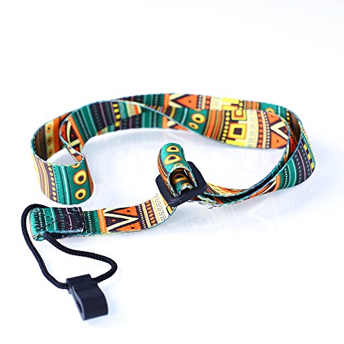 Forfar Paquete de correa de guitarra Impresión colorida Poliéster clásico Ukulele Strap Belt Music Accesorio de guitarra Paquete de guitarra