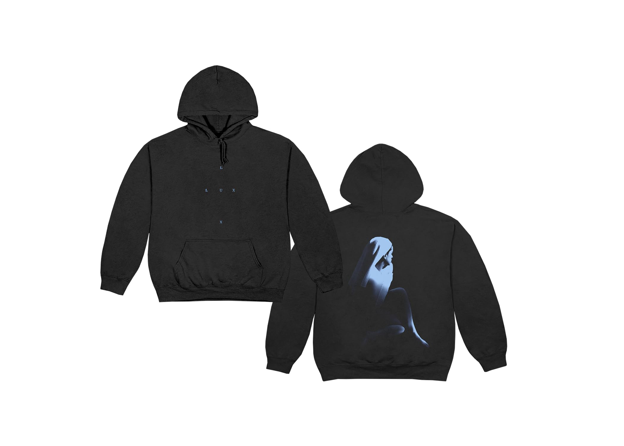 ROSALÍA unisex-adult Official Merch Rosalía Lux Cross Hoodie Black, Black, XL