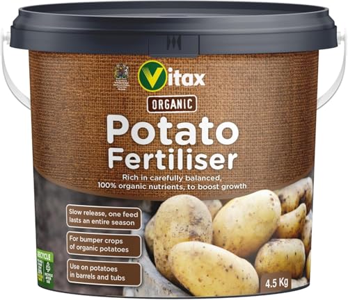 Vitax Organic Potato & Vegetable Fertiliser 4.5kg | Slow Release Plant Food for High Yields | 100% Organic Soil Enhancer for Tubers & Root Crops | Bumper Harvest Formula for Large Garden Allotments