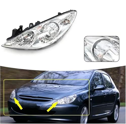 Phare avant gauche Peugeot 307 haute résistance finition premium pour modèles 2003-2007 - 3