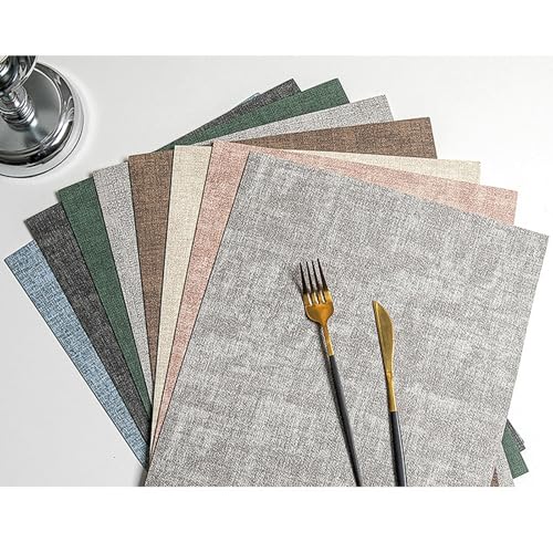 Set de table gris beige 30x43cm lot de 2 tissé napperon table - 3