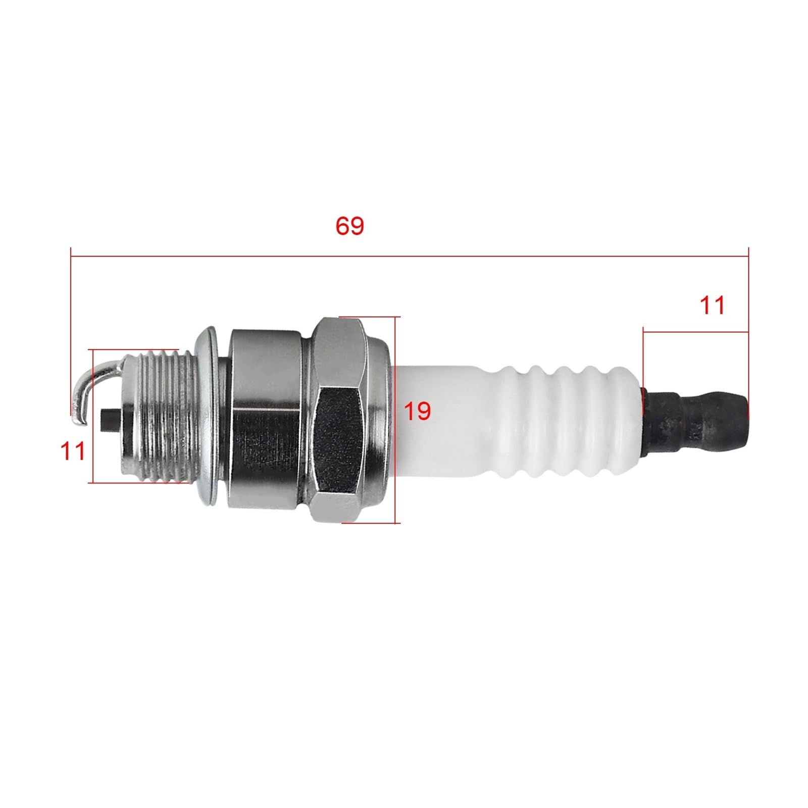Confezione da 10 candele Z4C for motori a 2 tempi, bici, ciclomotori e scooter da 49 cc, 50 cc, 60 cc, 66 cc, 70 cc, 80 cc.