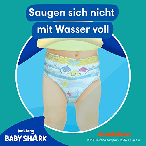 Pampers Splashers Baby Shark Limited Edition 4-5, 11, 9kg-15kg, Einweg-Schwimmwindeln, für sicheren Schutz im Wasser