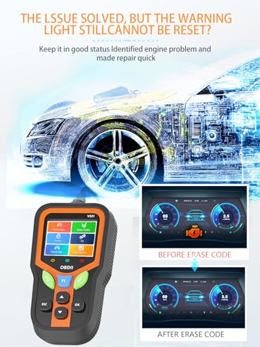 OBD2 Scanner - Car Code Reader Diagnostic Tool for Check Engine Light, Fault Code Reader & Reset, Real-Time Data, Voltage Test, EVAP & I/M Readiness for All OBD II Cars Since 1996 OBD2 V321 — view 3