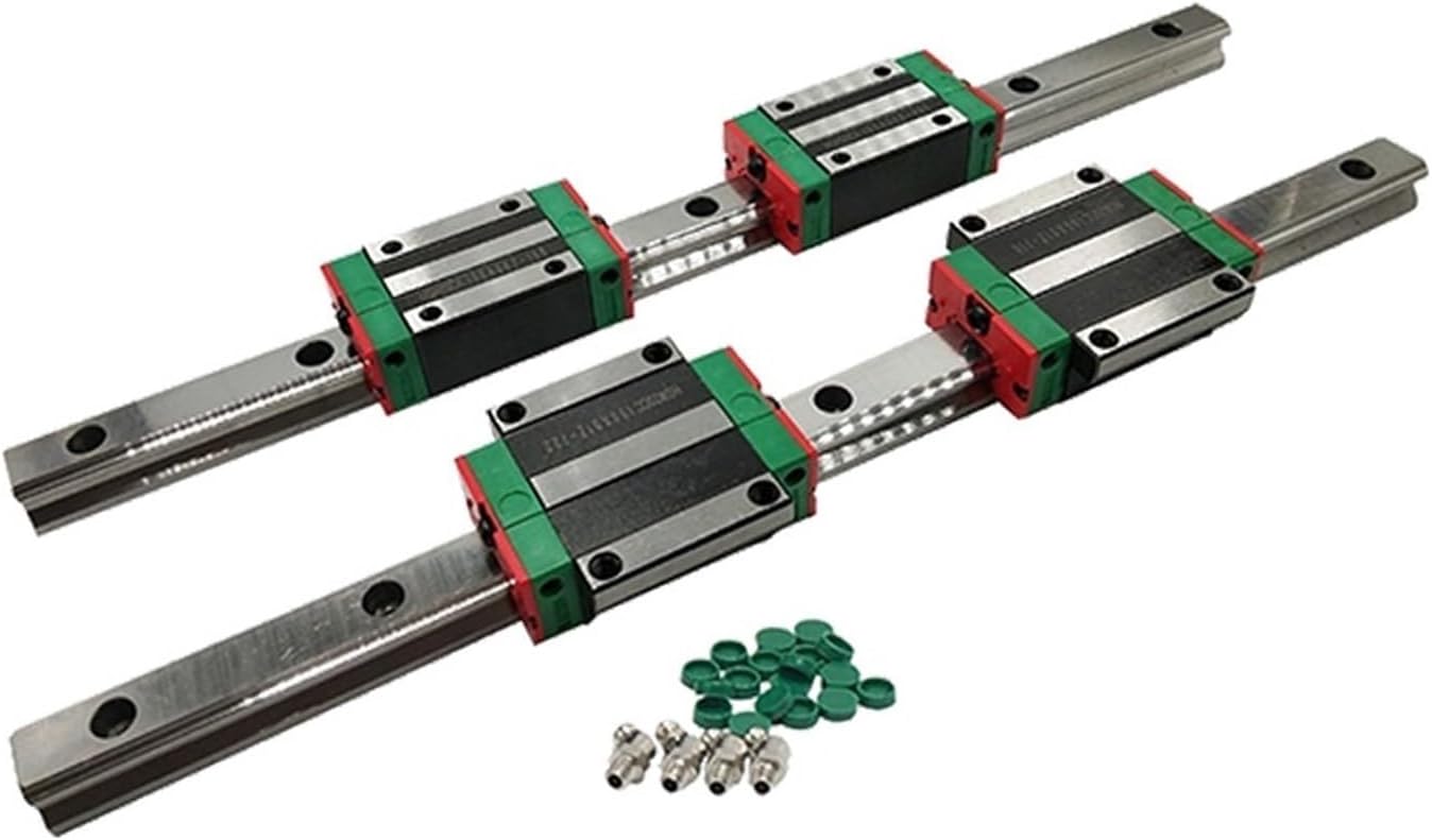 2Pcs 25mm Linear Guide Rail HGR25 1200-2500mm with 4Pcs HGH25CC Slider Carriages Block(1200)