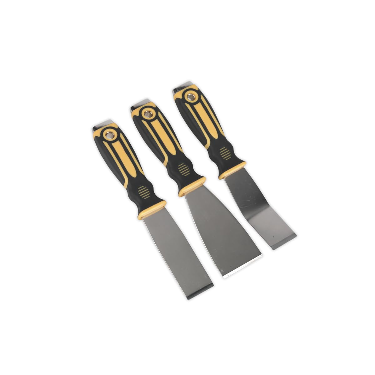 Sealey S0856 Scraper Hammer Cap 3pc Ultra Stiff Scraper Soft Grip Handle