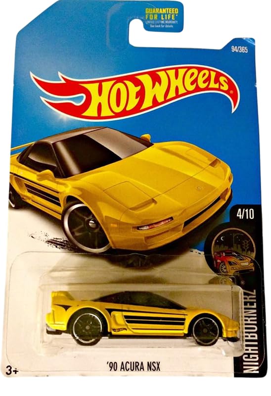 Image of Hot Wheels 90 Acura NSX Nightburnerz Ages 3 and Up 94 /365 (Yellow)