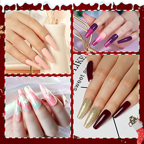 Gel Nail Polish Kit With U V Light Starter Kit 110W Nail Lamp 5Pcs Gel Polish With Matte & Glossy Top Coat Glitter Nail Rhinestones Nail Art Suppliers Spring Gel Manicure Kit Gift For Women Mother #TOP2