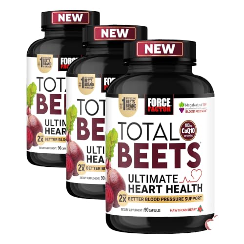 Image of Force Factor Total Beets Heart Health Capsules, 90 Count (Pack of 3)