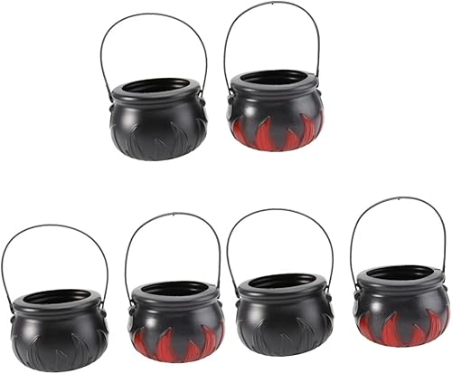ARTIBETTER 6 piezas de tarro de bruja pote portátil de plástico niño