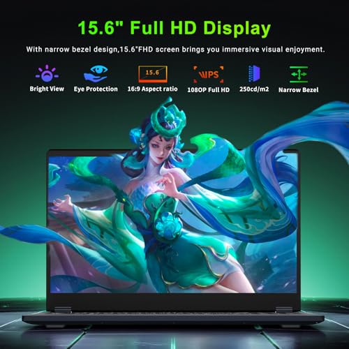Image of 15.6 Inch 2-in-1 Touchscreen Laptop Computer, 8GB RAM 256GB SSD Core m3-8100Y Lap top, 360 Convertible Notebook Laptops with Win 11 /Office, FHD Display, 360 Rotating Touch Screen, WiFi5 / BT5,HDMI