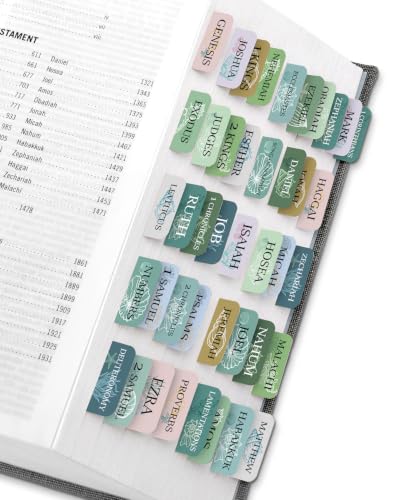 Image of Taja Bible Tabs, 75 Large Print Index Tabs for Women & Men