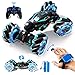 Jovow RC Stunt Car, 2.4GHz 4WD Remote Control Gesture Sensor Toy Cars, Double Sided Rotating Off Road Vehicle 360Â° Flips with Lights Music, Toy Cars for Boys & Girls Birthday